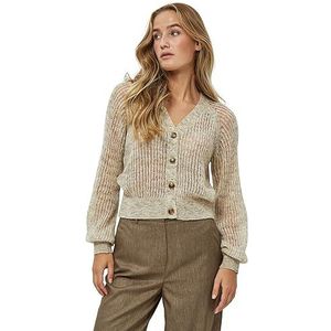 Minus Dames Devia V-hals Lange Mouw Gebreide Vest, Licht Berken, M, Light Birch, M