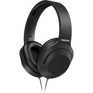Philips H2005BK/00 Over-Ear Stereo Headphones Wired (2 m Cable, 40 mm Neodymium Drivers, Passive Noise Isolation, Adjustable Headband, Lightweight) Black - 2020/2021 Model