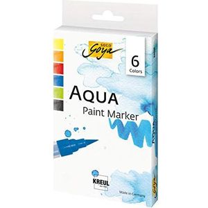 SOLO GOYA Aqua Paint Marker Set, kleuren assorti, 6stuks