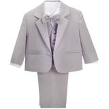 Lito Angels Baby Jongen Formele Jurk Pak 5 Stuks Set Smoking Grijs, Maat 86 (Leeftijd 12-18 Maanden) (Markeringsnummer 1)