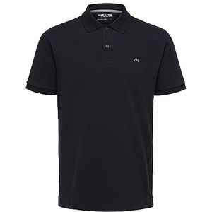 SELETED HOMME Heren SLHDANTE SS Polo W NOOS T-shirt, zwart, M, zwart, M