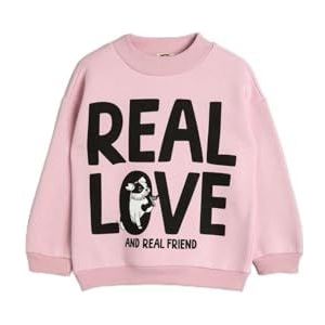 Koton Sweatshirt met lange mouwen voor meisjes, met ronde hals en geborstelde details, roze (274), 4-5 jaar
