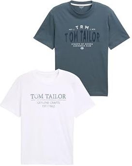 Tom Tailor - 1048076 - T-shirt - Effen Kleur - 2 Eenheden