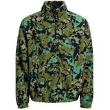 JACK & JONES - Coltrui - Olijfgroen - Halve Rits - Dierenprint