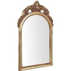Biscottini Ronde badkamerspiegel L 26 x D 3 x H 31,5 cm - Shabby Chic wandspiegel wit - ovale spiegel voor badkamer, entree en slaapkamer