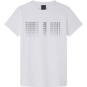 Hackett London Hs Logo Fade T-shirt voor jongens, wit (wit), 2 jaar, Wit (wit), 2 jaar