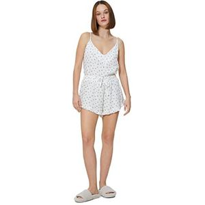 Koton Dames Ruffle Floral Pyjama Bottom Shorts, Geel ontwerp (1d5), 42