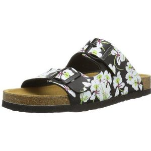 Dr. Brinkmann Dames 700717 slippers, zwart, zwart, veelkleurig, 43 EU