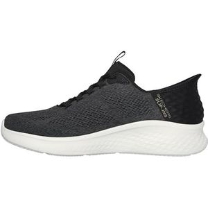 Skechers Skech-lite Pro heren Sneaker, Zwarte Mesh Grijze Trim, 40 EU