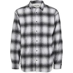 Jack & Jones JORCARL Check Rush Relaxed Shirt LS BLK hemd, helder wit, S