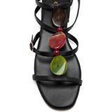 GIOSEPPO Norrie - Platte Damessandalen - Zwart - Natuurlijk Leer