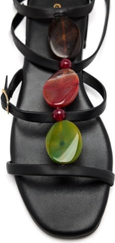 GIOSEPPO Norrie - Platte Damessandalen - Zwart - Natuurlijk Leer