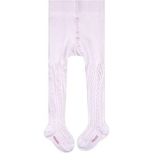 FALKE Panty Cable Cotton Baby grijs roze vele andere kleuren babypanty dun met patroon effen met vlechtpatroon 1 stuk, roze (Powder Rose 8902), 80/92 cm