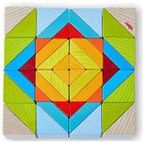 HABA 305459 3D Arranging Game Mosaic Blocks, with 48 blocks and 10 double sided template cards, for ages 3 and up (Made in Germany)
