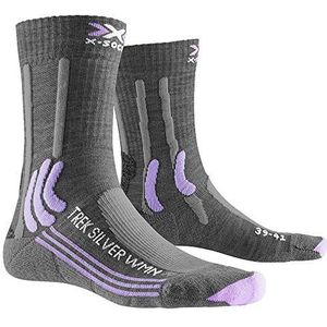 X-Socks Trek Silver, damessokken, grijs melange/helder lavender, XL