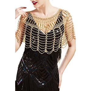 BABEYOND 1920 Sjaal Wraps Gatsby Kralen Avond Cape Bruids Sjaal Bolero Flapper Cover Up