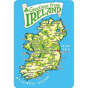 Schatzmix blikken bord vakantie Greetings Ireland landkaart metalen bord wanddecoratie 20x30 tin sign