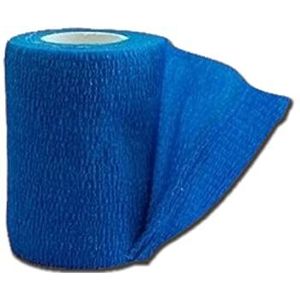 Previs - Elastische band PREVITNT, samenhangende band van vliesstof met micropunten van natuurlijk rubberlatex, kleur blauw, verlenging max. 4,5 m x h 10 cm, 10 rollen afzonderlijk verpakt