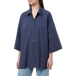RISA Dames oversized overhemd 25326388, marine, S, marineblauw, S