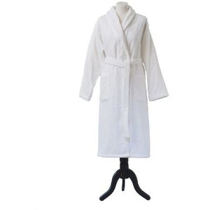 Essix Home Collection Aqua badjas met capuchon, katoen, wit, 14/16 jaar
