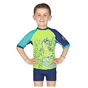 Mares Rashguard Seaside Shield Kid; beschermend shirt met korte mouwen - kinderen, limoen, XL, Kalk, One size