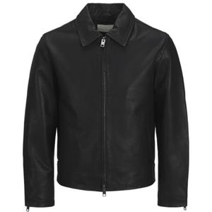 JACK & JONES Heren Jprccbryce Leather JKT, zwart, xx_l, zwart, XXL