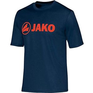 JAKO - Functionele Shirtpromo, Uniseks-Kind, Marine/Vlam, 164