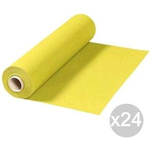 Glooke Selected Set van 24 tafelkleden Roll 7 m Geel Kleur H120 Papier Keuken en Tafelblad, Multi kleuren, One Size