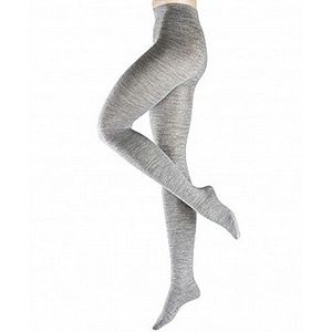 ESPRIT dames panty Plain - wolmix, 1 stuk, grijs (Light Grey Melange 3390), maat: S