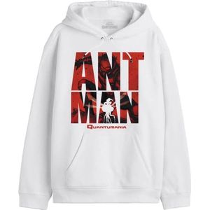 Marvel Antman - Quantumania Antman Red MEANTMMSW021 sweatshirt voor heren, wit, maat L, Wit, L/Tall