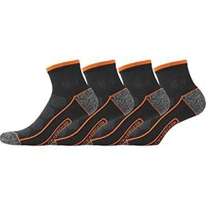 Black + Decker werksokken voor heren, soft touch, sokken voor heren, crossfit, aangenaam (4 stuks), Zwart, 43-46 EU