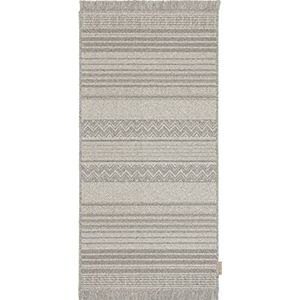 AGNELLA Noble Oni Tapijt - tapijt 100% ongeverfde Britse wol geweven met Wilton-technologie modern vintage retro 80x160 lichtgrijs