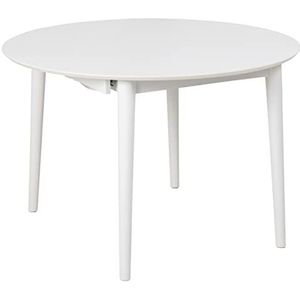 AC Design Furniture Monty eettafel, Rubberwood, wit, H: 75 x B: 154 x D: 115 cm