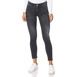 Replay Dames Jeans Luzien Skinny-Fit met Power Stretch, Grijs (097 Dark Grey), 27W / 30L