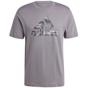 adidas Heren CAMO BOS GRAPHIC TEE, Grey Four, XXL