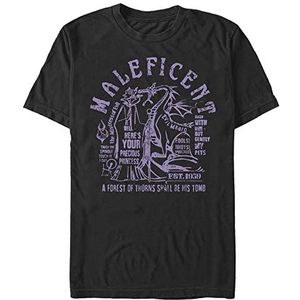 Disney Heren Villains-Maleficent Verbiage T-shirt, Schwarz, S
