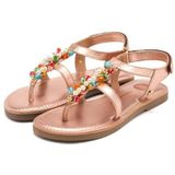 Sandalen - Metallic - Leren - Gepolsterde Zool - Verstelbare Sluiting