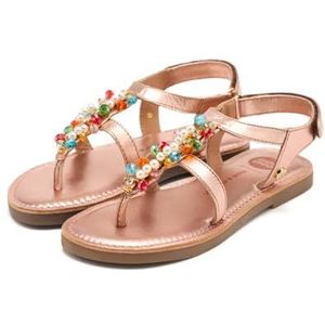 Sandalen - Metallic - Leren - Gepolsterde Zool - Verstelbare Sluiting