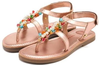 Sandalen - Metallic - Leren - Gepolsterde Zool - Verstelbare Sluiting