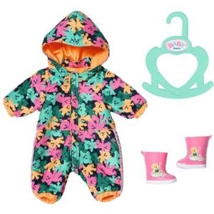 BABY born Little Outdoor Onesie 836323 - Onesie met bijpassende regenlaarzen voor 36cm pop - Voor kinderen om zelfstandig aan te kleden - Vanaf 1 jaar