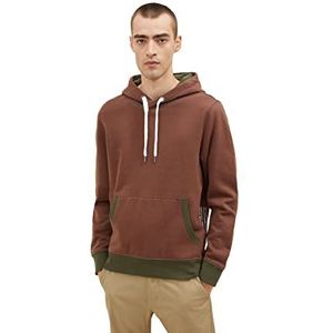 TOM TAILOR Hoodie sweatshirt met strepen Uomini 1034404,30872 - Chili Oil Red Green Finestripe,XL
