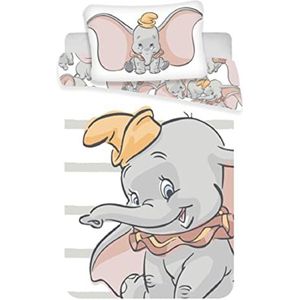 Dumbo Disney babybeddengoed, dekbedovertrek van katoen