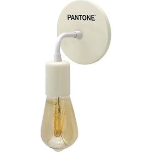 Pantone by Homemania 6007-1013-PN Homemania wandlamp, hangend, zwart, wit, van metaal, hout, 12 x 12 x 17 cm, 1 x E27, max. 100 W, afmetingen: L12 x P12 x A17 cm, 0,28 kg