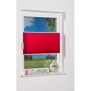 K-home 634845-11 Klemmfix-plissé fuchsia, 80 x 210 cm (b x l), lichtbescherming, moderne crushed look +++