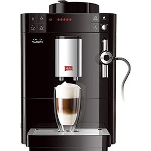 Melitta Passione F530-102 Automatische koffiemachine met molen, koffiebonen, melksysteem, automatische reiniging, personaliseerbaar, 15 bar, zwart (gereviseerd)