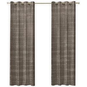 LW collection Gordijnen - Taupe Chenille - Kant en klaar - 290x245cm - Verduisterend