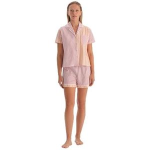 Dagi Multicolor Fashion Gebreide Regular Waist Supreme Short Leg Short Sleeve Shirt en Shorts, Veelkleurig, XL, Meerkleurig, XL
