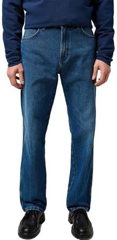 Wrangler Heren Jeans Frontier, Relaxed Straight Fit, Straight Leg, Retro Blue., 28W / 32L