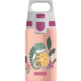 SIGG - Roestvrijstalen kinderwaterfles - Shield One Flora - Geschikt voor koolzuurhoudende dranken - lekvrij - lichtgewicht - BPA-vrij - roze met kameleon - 0.5L