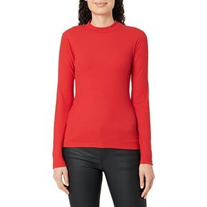 Garcia T-shirt voor dames met lange mouwen, Red Lips., XS